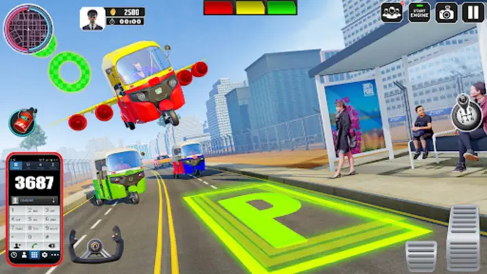 Auto Rickshaw 3D Tuk Tuk Game android App screenshot 2